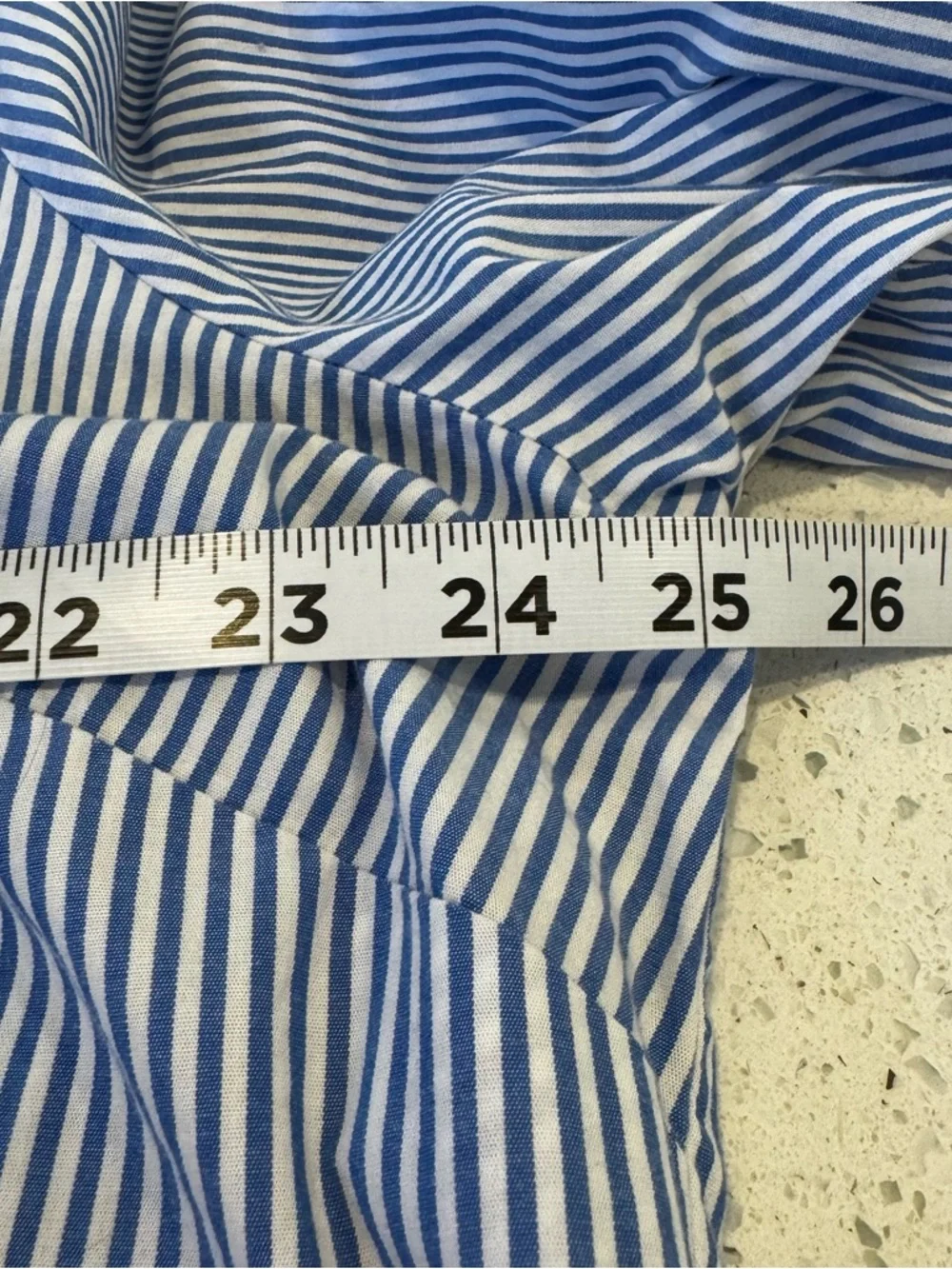 J.Crew Blue Stripe Bow Embellished Button Down Shirt Size 2X Cotton Stretch NWOT - Picture 8 of 12